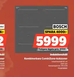 Power Bosch induktionshäll kombinerbara combizone-kokzoner erbjuda