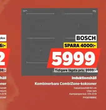 Power Bosch induktionshäll kombinerbara combizone-kokzoner erbjuda