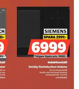 Power Siemens induktionshäll erbjuda