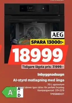 Power Aeg inbyggnadsugn erbjuda