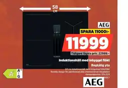 Power Aeg induktionshäll med inbyggd fläkt erbjuda