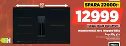 Power Miele induktionshäll med inbyggd fläkt erbjuda