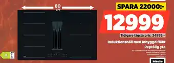 Power Miele induktionshäll med inbyggd fläkt erbjuda