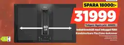 Power Miele induktionshäll med inbyggd fläkt kombinerbara flexzone-kokzoner erbjuda