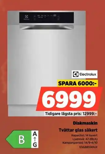 Power Electrolux Diskmaskin erbjuda