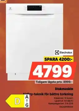 Power Electrolux diskmaskin erbjuda