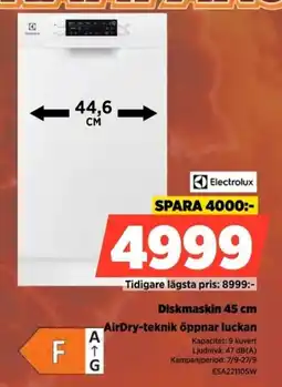 Power Electrolux Diskmaskin 45 cm erbjuda