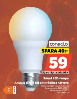 Power conecto smart led-lampa erbjuda
