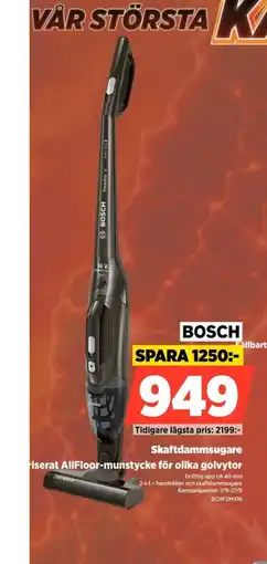 Power Bosch skaftdammsugare erbjuda