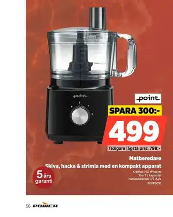 Power Point matberedare erbjuda