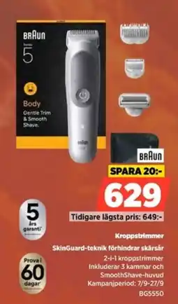 Power Braun kroppstrimmer erbjuda