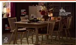 Mio 15% PÅ ALLA MATBORD OCH STOLAR erbjuda