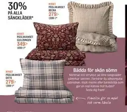 Mio 30% PÅ ALLA SÄNGKLÄDER erbjuda