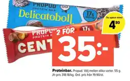 Coop Extra Propud proteinbar erbjuda