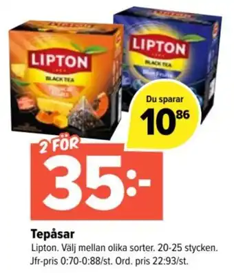 Lipton tepåsar