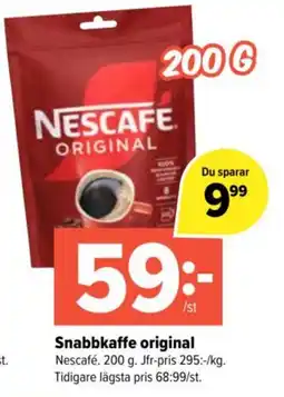 Coop Extra Nescafe snabbkaffe original erbjuda