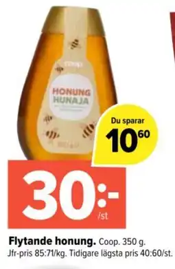 Coop Extra Coop flytande honung erbjuda