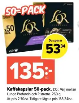 Coop Extra L'Or kaffekapslar erbjuda