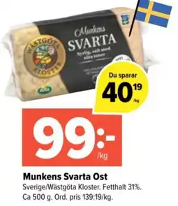 Coop Extra Munkens Svarta Ost erbjuda
