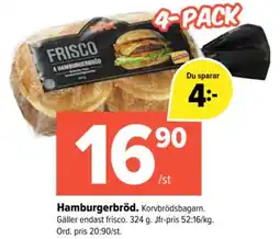 Coop Extra Frisco hamburgerbröd erbjuda
