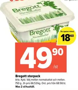 Coop Extra Bregott storpack erbjuda