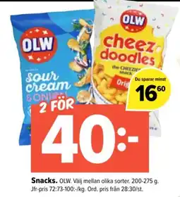 Coop Extra Olw snacks erbjuda