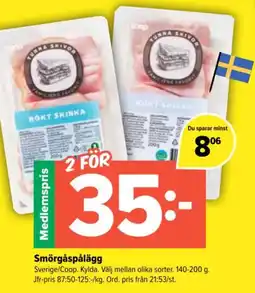 Coop Extra Coop smörgåspålegg erbjuda