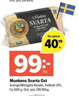 Coop Extra Munkens Svarta Ost erbjuda