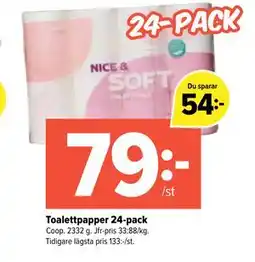 Coop Extra Toalettpapper 24-pack erbjuda