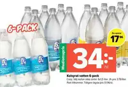 Coop Extra Kolsyrat vatten 6-pack, Medlemspris erbjuda