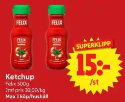 Nya Pulsen Felix Ketchup erbjuda
