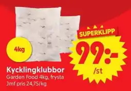 Nya Pulsen Garden Food Kycklingklubbor erbjuda