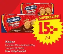 Nya Pulsen McVities kakor erbjuda