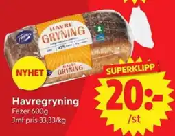 Nya Pulsen Fazer Havregryning erbjuda
