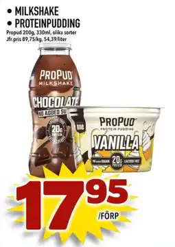 Rinkeby Matcenter Propud milkshake protein pudding erbjuda
