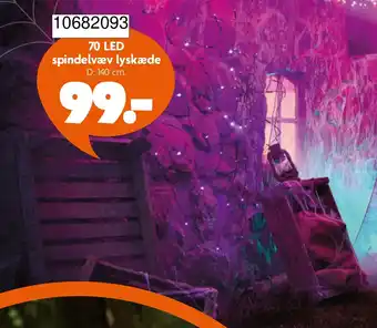 70 led spindelvæv lyskæde