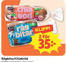 Coop Nära Hatting rågbitar/chia bröd erbjuda