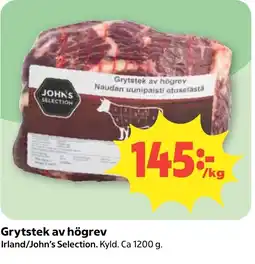 Coop Nära John's Selection Grytstek av högre erbjuda