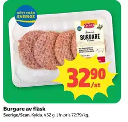 Coop Nära Scan burgare av fläsk erbjuda