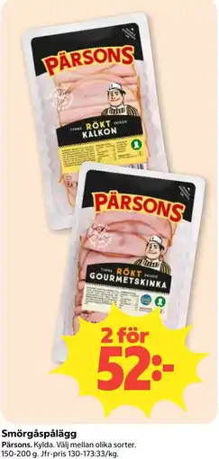 Coop Nära Pärsons smörgåspålägg erbjuda
