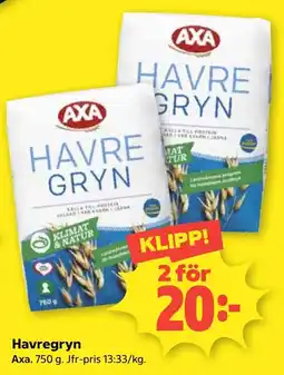 Coop Nära Axa havregryn erbjuda
