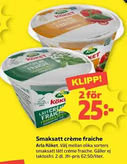 Coop Nära Arla Köket smaksatt crème fraiche erbjuda