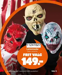 BR leksaker Latexmaske erbjuda