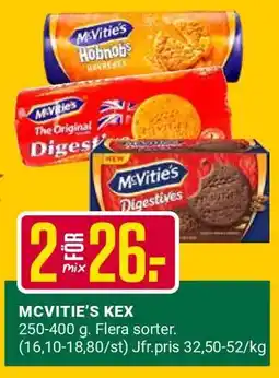 ÖoB MCVITIE'S KEX erbjuda
