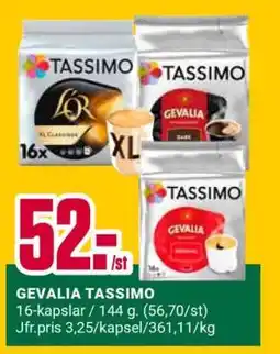 ÖoB GEVALIA TASSIMO erbjuda