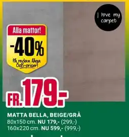 ÖoB MATTA BELLA, BEIGE/GRÅ erbjuda