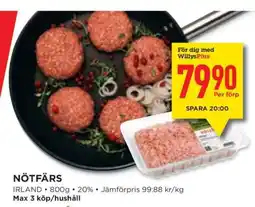 Willys Nötfärs erbjuda
