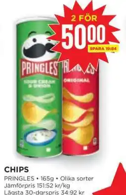 Willys Pringles Chips erbjuda