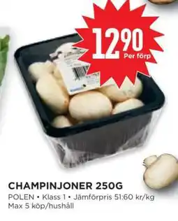 Willys Champinjoner 250g erbjuda