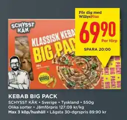 Willys KEBAB BIG-PACK erbjuda